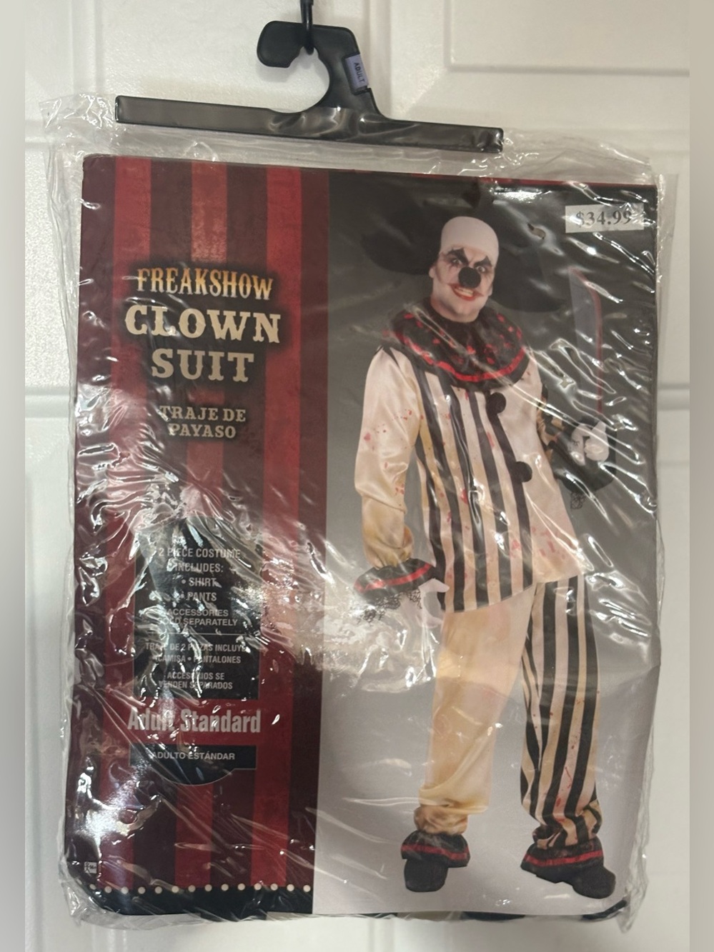 Adult Standard Freakshow Clown Suit Costume by Seasonal Visions